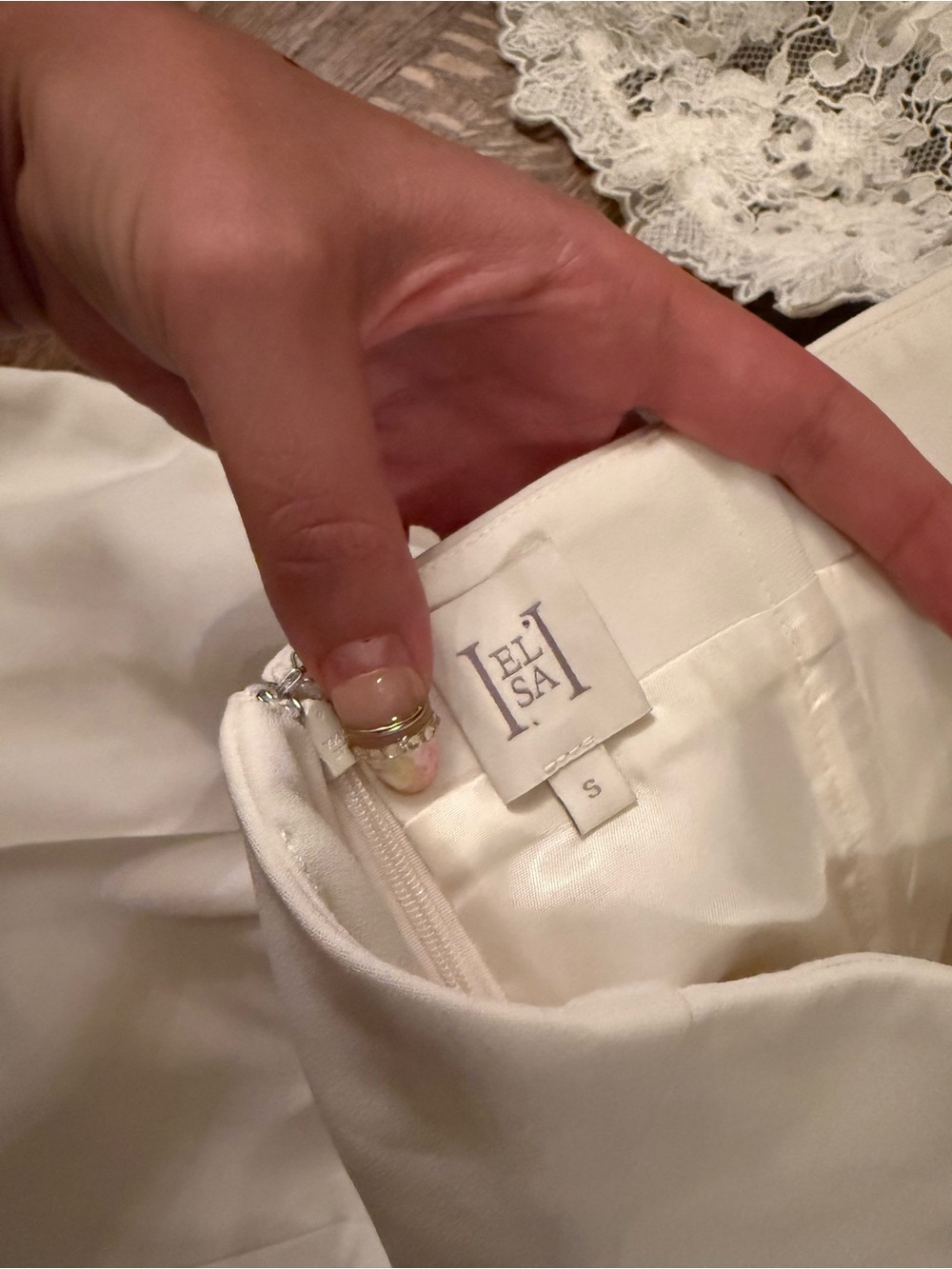 NWT Helsa Mademoiselle Mini Dress in Ivory - Picture 7 of 7